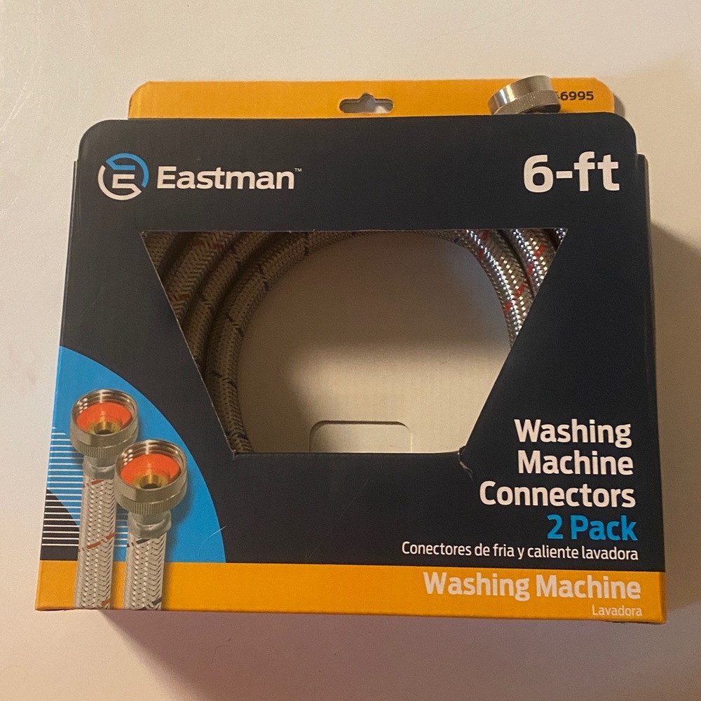 NEW EASTMAN 2 Pack 6-ft Stainless steel Washing machine connector
Model 246995